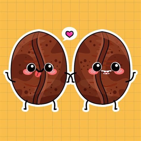 Premium Vector Cute Coffee Bean Vector