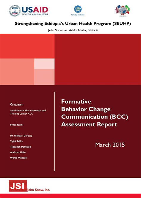 Formative Behavior Change Communication Bcc Assessment