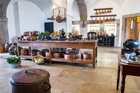 Old Medieval Castle Kitchen With Equipment Stock Image Image Of Clean