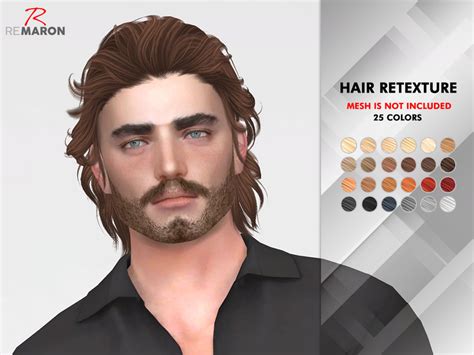 Remarons On1208 Retexture Mesh Needed Ponytail Hairstyles For Men