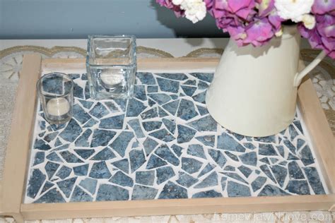 Mosaic Diy Tray Made From Leftover Tiles From Evija With Love