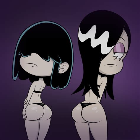 Rule 34 2girls Ass Bangs Big Ass Black Hair Goth Haiku The Loud House Hair Over Eyes Hair