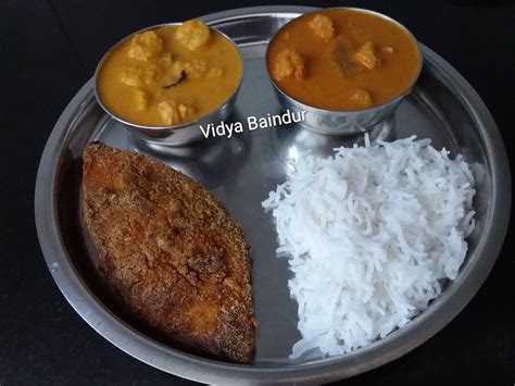 My Fish Thali Today Goan Prawns Curry Prawns N Magge Saaru