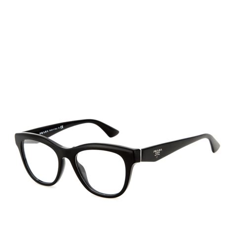 lyst prada d frame optical glasses in black