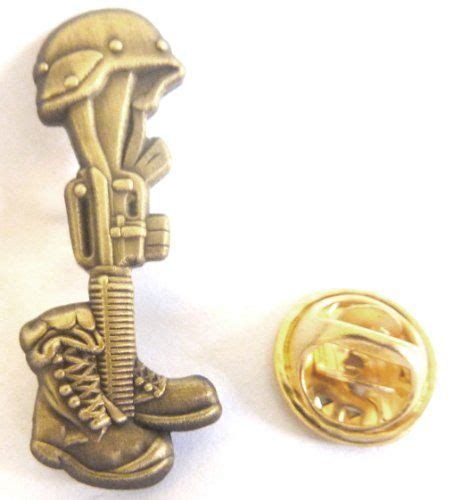 Fallen Soldier Battlefield Cross Hat Jacket Vest Tie Tack Lapel Pin
