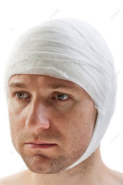 Bandage On Wound Head Assistance Cerebral Contusion Photo Background
