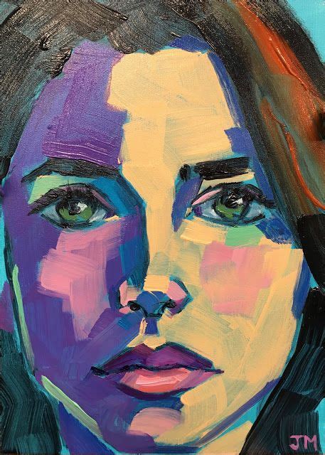 Jessica Miller Paintings Half Hour Portrait Abstract Portrait