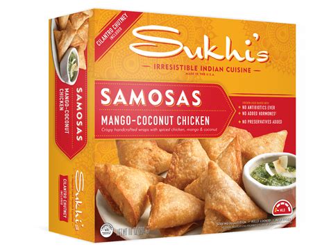 Mango Coconut Chicken Samosas Sukhis Gourmet Indian Foods