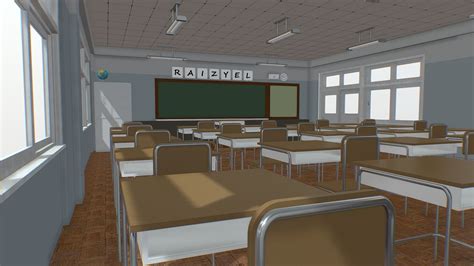 classroom model 1 download free 3d model by vfx raizyel [cb1e8bd] sketchfab