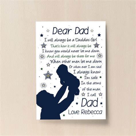 Personalised gifts for dad from daughter. Dad Gift Personalised Daddy Daughter Gift Daddies Girl ...