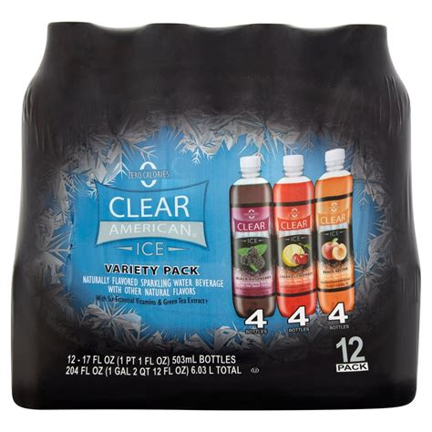 Clear American Ice Flavored Sparkling Water Beverage Variety Pack 17