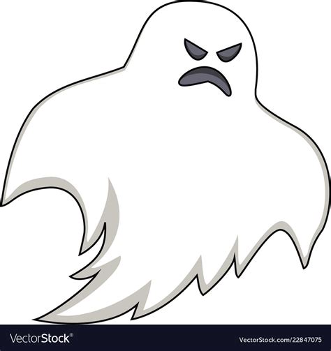 Cartoon Scary Ghost Royalty Free Vector Image Vectorstock