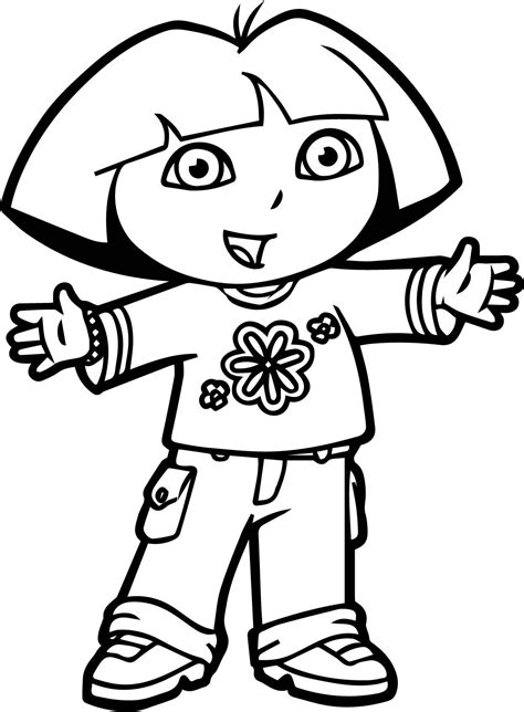 Cool Dora Flower Shirt Coloring Page Dance Coloring Pages Monkey