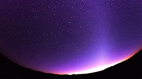 Shimmering Stars With Background Of Purple Sky Hd Space Wallpapers Hd