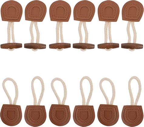 Uthty Sewing Buttons 6 Pairs Leather Leather Toggle Closure