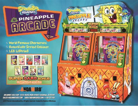 Brochure For Spongebob Pineapple Arcade Andamiro Usa Arcade Game