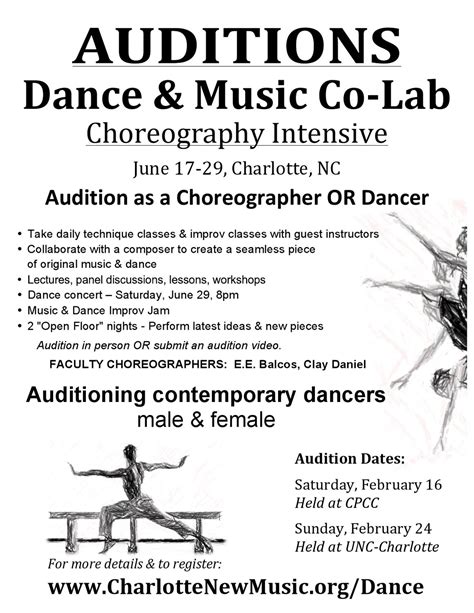 Sample Flyer For Dance Auditions By Elizabeth Kowalski Issuu