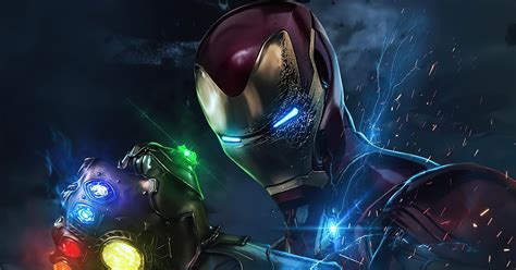 Iron Man Thanos Infinity Gauntlet Wallpaperhd Superheroes Wallpapers