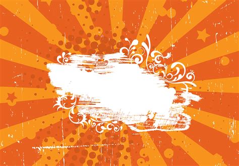Grunge Orange Sunburst Vector Background 80498 Vector Art At Vecteezy