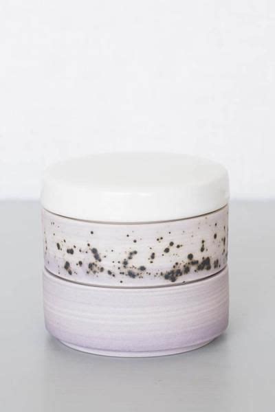 Ben Fiess Stacking Vessel Lilac Grey Porcelain Container Ceramic