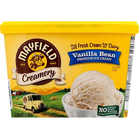 Vanilla Bean Ice Cream Quart Mayfield Dairy Farms