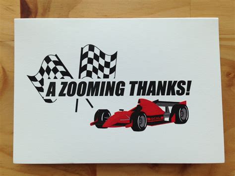 Race Car Themed Thank You Cards Racing Thank You Cards Etsy