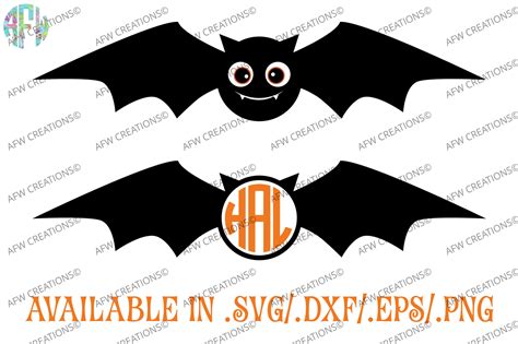 Monogram Bat Svg Dxf Eps Cut Files By Afw Designs Thehungryjpeg