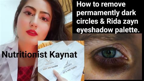 How to remove eyeshadow from palette. How to remove permanently dark circles & rida zayn eyeshadow palette in Urdu/Hindi - YouTube