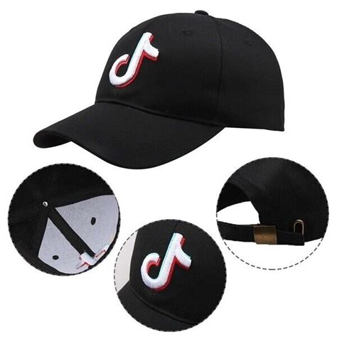 Tik Tok Logo Embroidery Baseball Caps Unisex Men Women Hats Streetwear