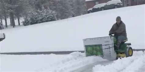 Pennsylvania Man Creates Snow Plow With Lawn Mower How To Make Your