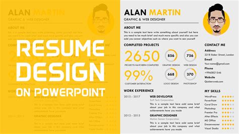 Free Creative Resume Template Powerpoint School