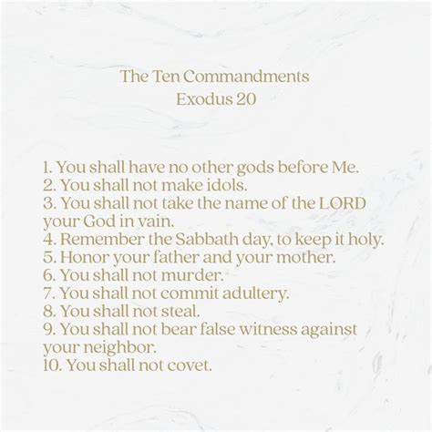 The Ten Commandments Exodus 20 In 2023 Exodus Beautiful Quotes
