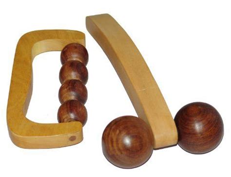 Wooden Ball Body Massager Roller Supereme Combo Pack Set Of 2 By Super India 2099 Two Ball