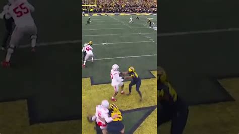 Rod Moore Seals Michigans Victory Over Ohio State 🔥🔥👀 Michiganwolverines Rodmoore Cfbonfox