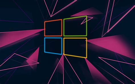 1680x1050 Resolution Windows 10 Neon Logo 1680x1050 Resolution