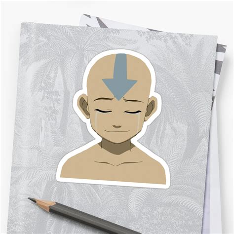 Aang Unlocking Chakras Sticker By Atlababe Redbubble