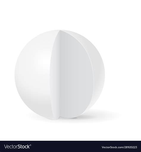 Sphere With Cut Out Piece White Template Vector Image