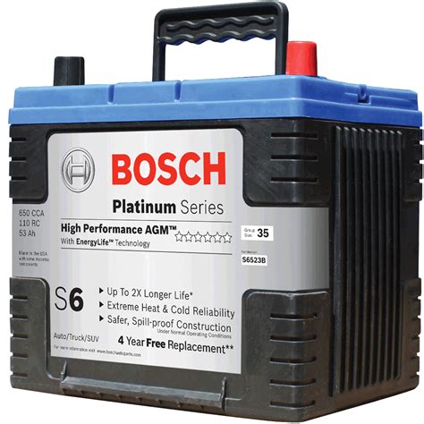 Bosch S6585b S6 Flat Plate Agm Battery Batteries And Accessories