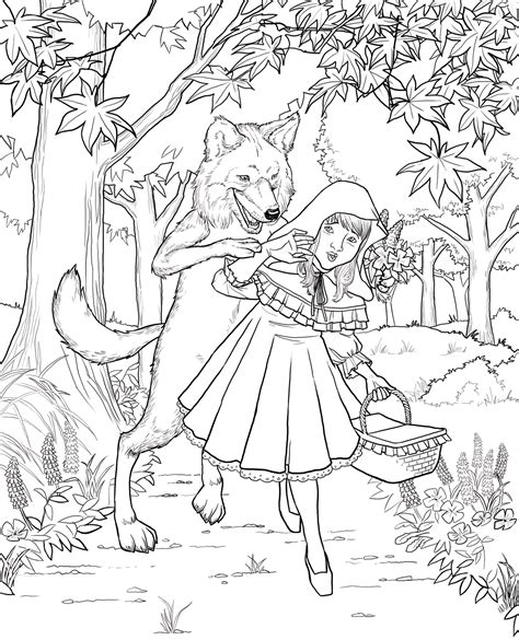 printable little red riding hood template