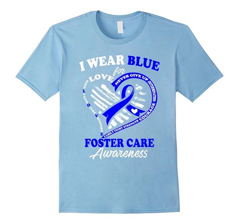 Foster Care Awareness T Shirt I Wear Blue For My Hero 4lvs