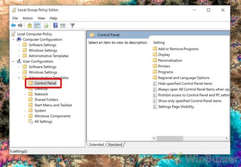 Windows 10 How To Enable Disable Settings And Control Panel Winbuzzer