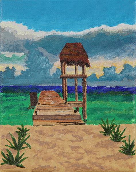 Stormy Dock Painting By Sandra Azancot Pixels