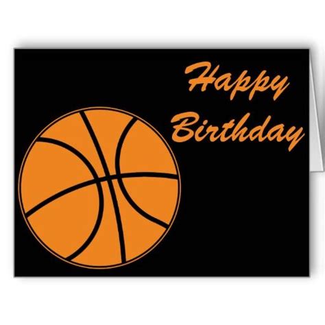 A Birthday Card With A Basketball On It