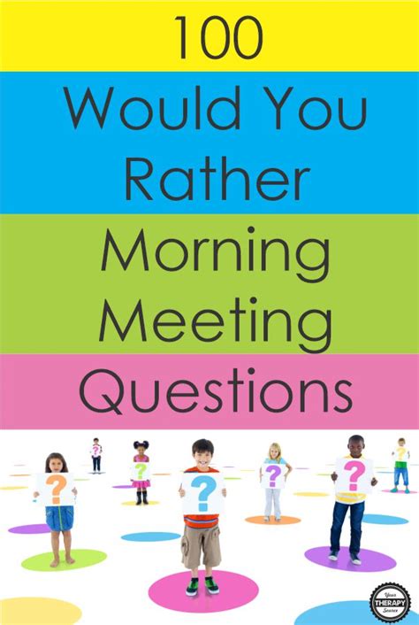 Woud You Rather Morning Meeting Questions Your Therapy Source