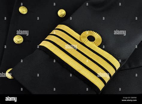 Navy Uniform With Captain Rank On A Sleeve Stock Photo Alamy