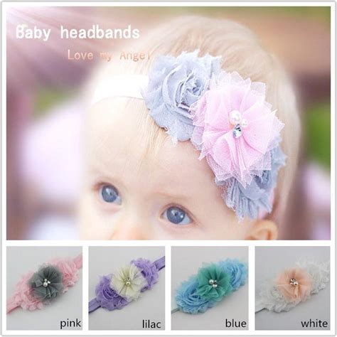 Baby Headband Infant Girls Flower Headbands Shabby Chiffon Tulle