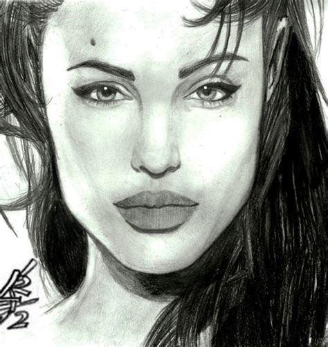 Artes De Lucas Desenho Da Angelina Jolie