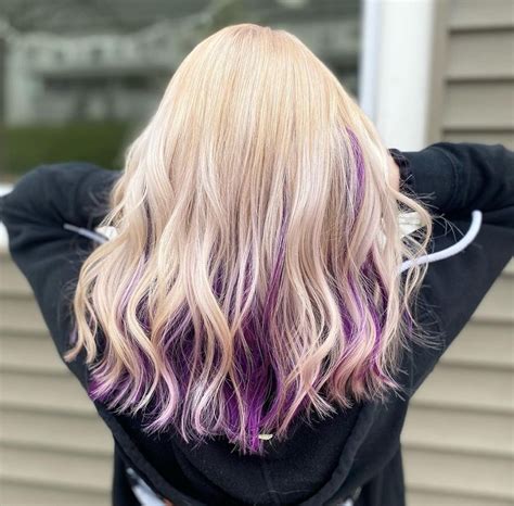 17 Flattering Blonde Hair Ideas With Purple Underneath Hairdo Hairstyle