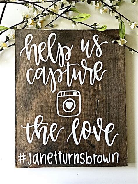 Wedding Hashtag Sign Help Is Capture The Love Sign Social Etsy Wood