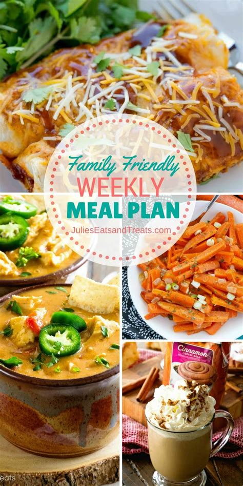 Family Friendly Weekly Meal Plan ~ Simple every day meals ...